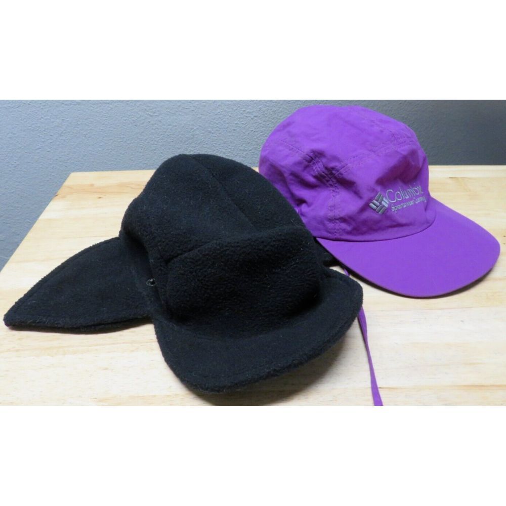 Vintage Columbia Winter Trapper‎ Hat M XL Made in USA Removable Liner Ear Flaps